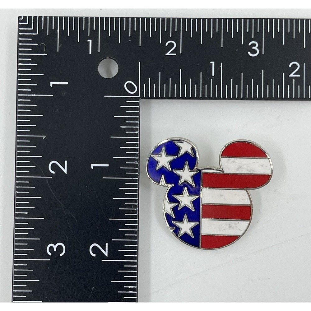 2001 Disney Epcot World Showcase Mickey Mouse Ears Stars & Stripes Patriotic Pin - Picture 3 of 3